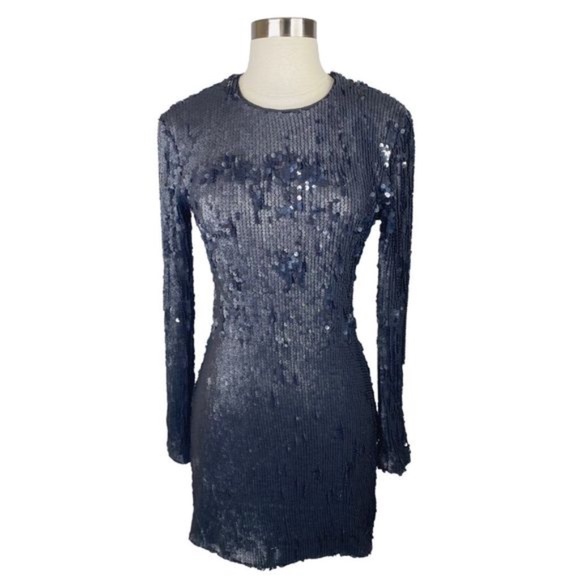 Elizabeth and James Siggy Dress black sequins size 6 - Picture 2 of 9